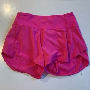 Lululemon shorts. Hot pink. Size 2 tall.